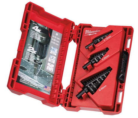 Juego de brocas escalonadas con accesorios Milwaukee (3 piezas) - 48899399