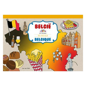 Mondi mapas Bélgica A3 bloque de color
