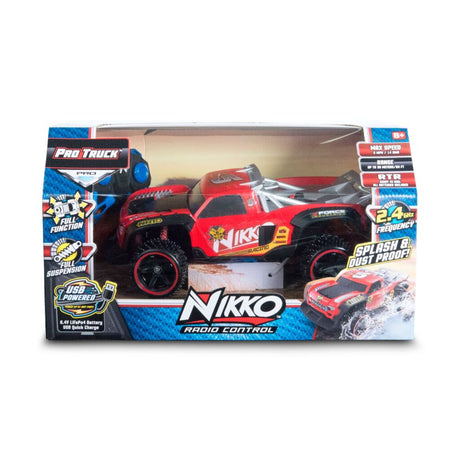 Camión de carreras Nikko rc rojo negro