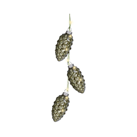 Guirnalda Lumineo piña verde LED 5,7x5,7x28cm blanco cálido
