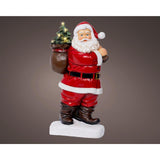 Estatua Lumineo Papá Noel LED poliresina 9x19,5x31,5cm blanco cálido