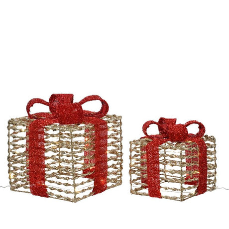 Paquete Lumineo micro LED de 2 piezas para uso en interiores con batería y temporizador color dorado blanco cálido