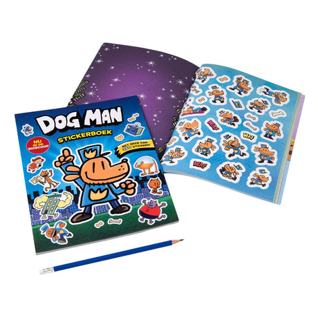 Libro de pegatinas del hombre perro del Centraal Boekhuis. todos