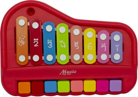 Introducción a la música xilófono con piano rojo.
