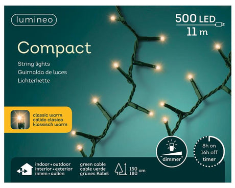 Lumineo iluminación LED luces compactas exterior 500 lámparas 11 metros