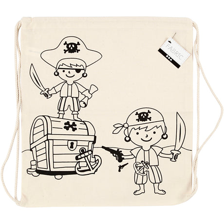Empresa Creativ colorea tus propios piratas de bolsa de deporte de algodón