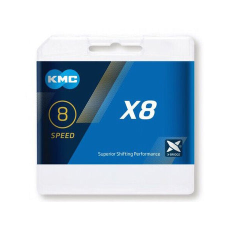 Cadena de bicicletas KMC X8 Plata 114 enlaces
