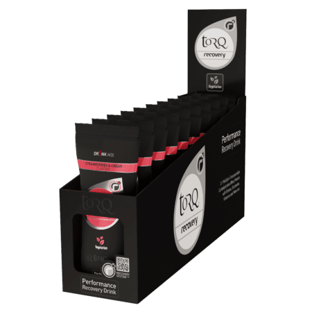Torq recovery aardbeien room zakje 50 g (doos 10)