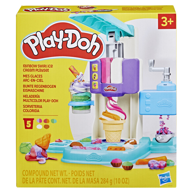 Play-doh juego de helado suave arcoiris - 5 vasijas de barro