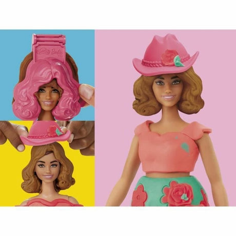 Play-doh set barbie flores y flecos - hacer ropa para muñeca - plastilina