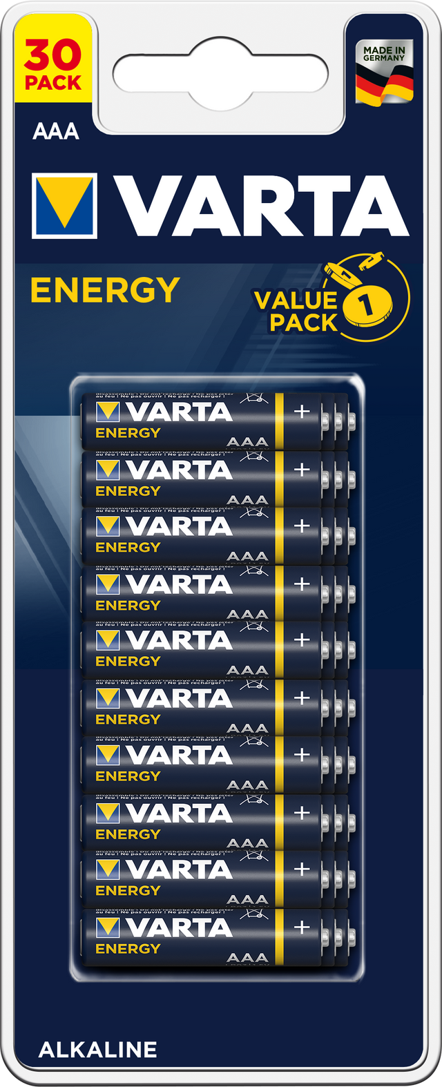 Pilas energia aaa varta 30 piezas