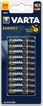 Pilas energia aaa varta 30 piezas