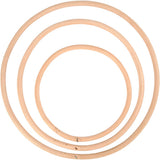 Creativ company anillos de bambú 15,3-25,5 cm natural 3 piezas