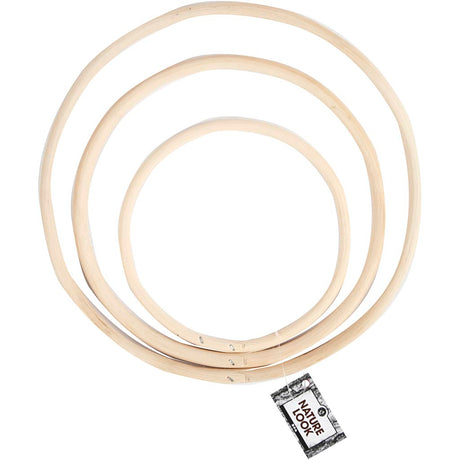 Creativ company anillos de bambú 15,3-25,5 cm natural 3 piezas