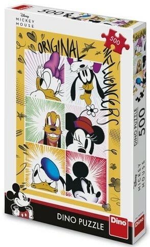 Rompecabezas de dinosaurios Dinotoys - La pandilla de Mickey Mouse de Disney - 500 piezas