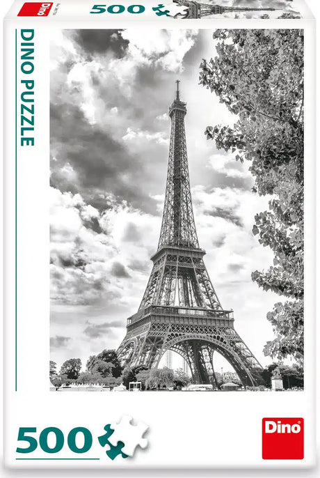 Dinotoys dino puzzle blanco y negro Torre Eiffel París - 500 piezas