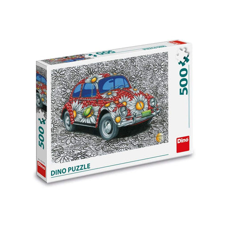 Dinotoys rompecabezas de dinosaurios vw escarabajo pintado - 500 piezas