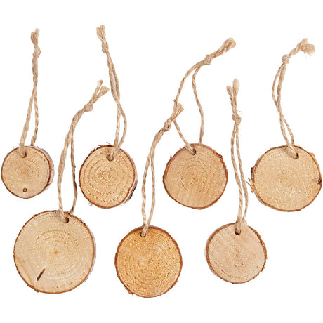 Empresa creativa https: www.cchobby.nl disco-de-madera-con-ojo-para-colgar-d-35-45-mm-espesor-7-mm-7-piezas-1-caja
