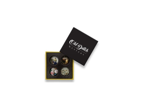 Cosydecor imanes de vidrio antiguos maestros holandeses ã˜3cm caja de 4 piezas