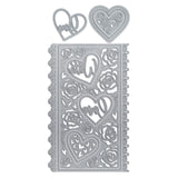 Tonic studios • set de troqueles mini slimline corazones de amor
