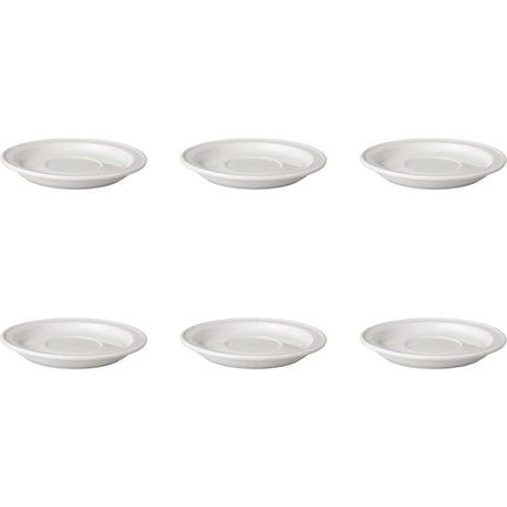 Plato hondo para tarta Mammoth Budgetline de porcelana blanca de 17 cm (juego de 6).