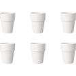 Taza de leche Mammoet Budgetline porcelana 190ml blanco (juego de 6) dia7,5xh10