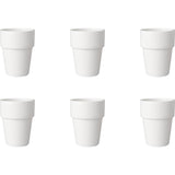 Taza de leche Mammoet Budgetline porcelana 190ml blanco (juego de 6) dia7,5xh10