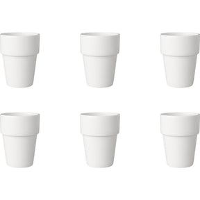 Taza de leche Mammoet Budgetline porcelana 190ml blanco (juego de 6) dia7,5xh10