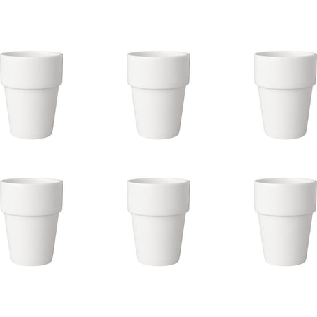 Taza de leche Mammoet Budgetline porcelana 190ml blanco (juego de 6) dia7,5xh10