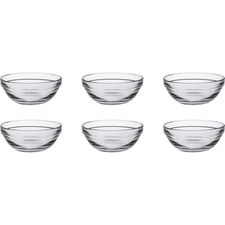 Duralex plato lys redondo apilable 200ml vidrio duro 6 piezas 10,5x4,3cm