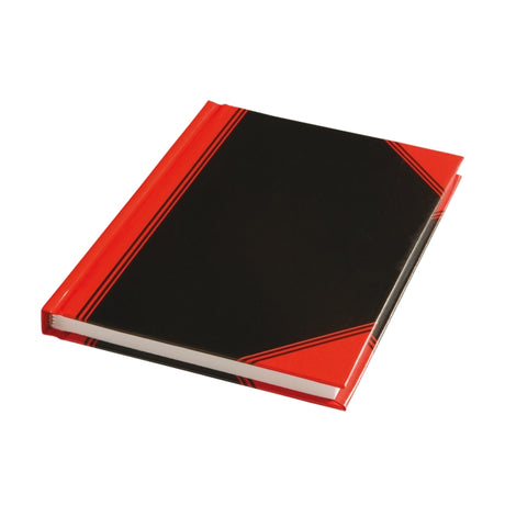 Cuaderno Quantore negro rojo a6 linea 60gr 96 hojas