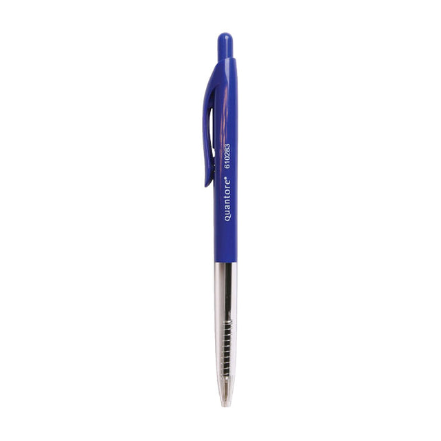 Bolígrafo Quantore pulsador azul mediano