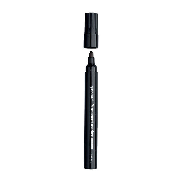 Rotulador permanente Quantore redondo 1-1,5 mm negro
