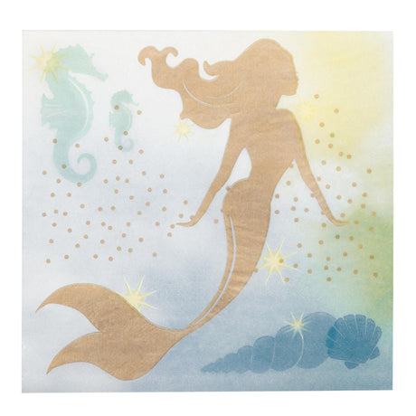 Boland servilletas de papel sirena juego de 20 piezas 33x33cm