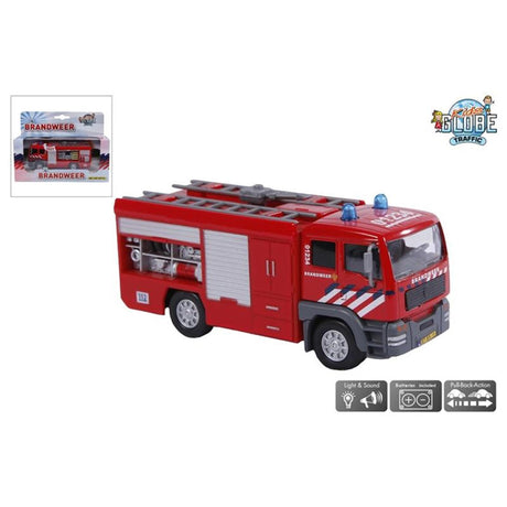 Extintor de bomberos con luz y sonido.