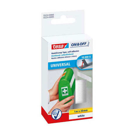 Tesa Velcro on off autoadhesivo blanco