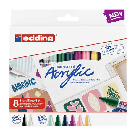 Kit básico de edding de marcadores acrílicos Quantore