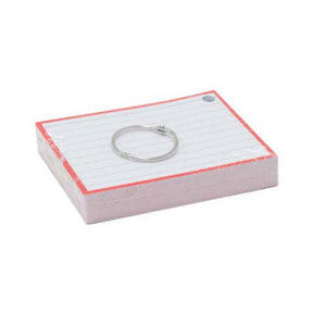Quantore flashcards a7 rojo incl. anillo de clip 50 hojas