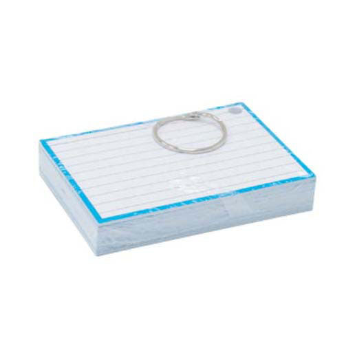 Quantore flashcards a7 azul incl. anillo de clip 50 hojas