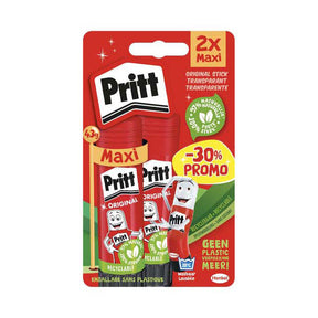 Quantore pegamento en barra pritt stick original 43gr, 2 uds.