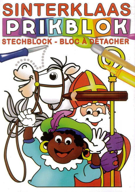 Bloque de alfileres de Sinterklaas con aguja y cojín para pinchazos.