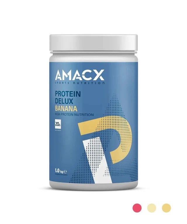Amacx bebida deportiva proteína delux plátano 1kg