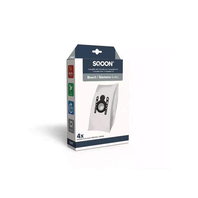 Bolsa aspiradora sqoon bosch siemens g-all caja de 4 piezas