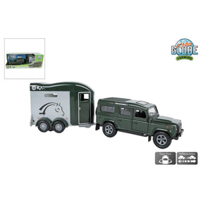 Land rover infantil con remolque para caballos cheval liberte - 28 cm
