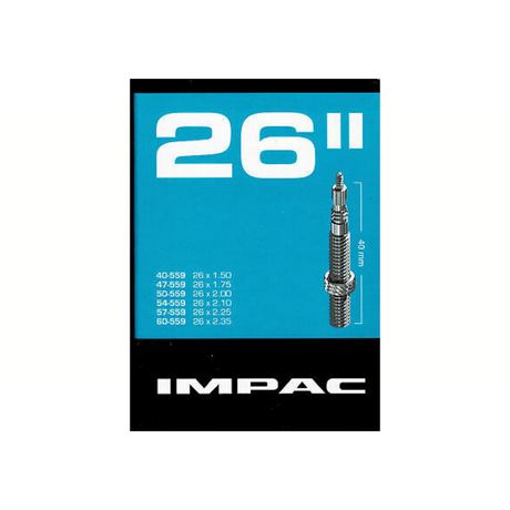 Tubo interno Impac (por Schwalbe) SV26 26x1.50 26x2.35 ETRO 40 60-559 Valiel: Sclaverand French 40 mm