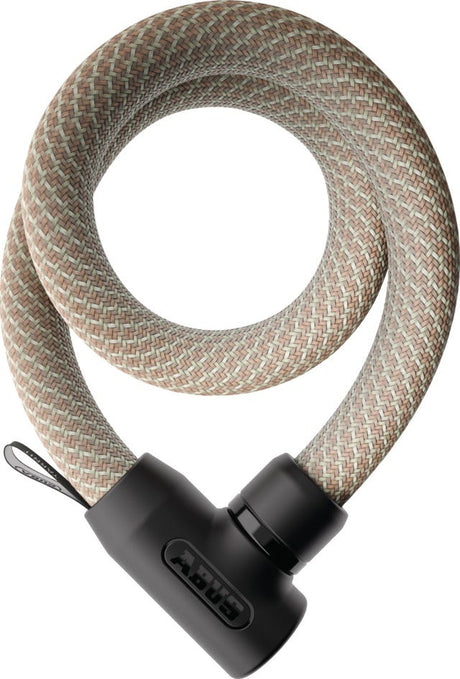 Candado de bicicleta Abus candado de cadena textil - Yarnit™ 4004k - nivel de seguridad 7 - beige - 110 cm - adecuado para bicicletas eléctricas y bicicletas urbanas - ligero - sólo 0,88 kg