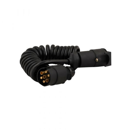Cable espiral de 7 pines. enchufe + 7 pines. regleta