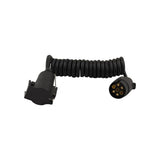 Cable espiral de 7 pines. enchufe + 7 pines. regleta