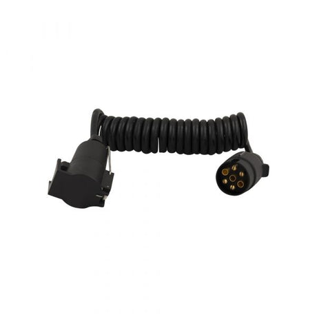 Cable espiral de 7 pines. enchufe + 7 pines. regleta