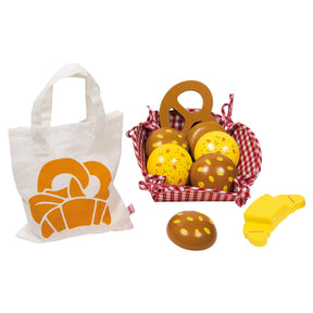 Juego de picnic de cesta de desayuno de Goki con pan de madera